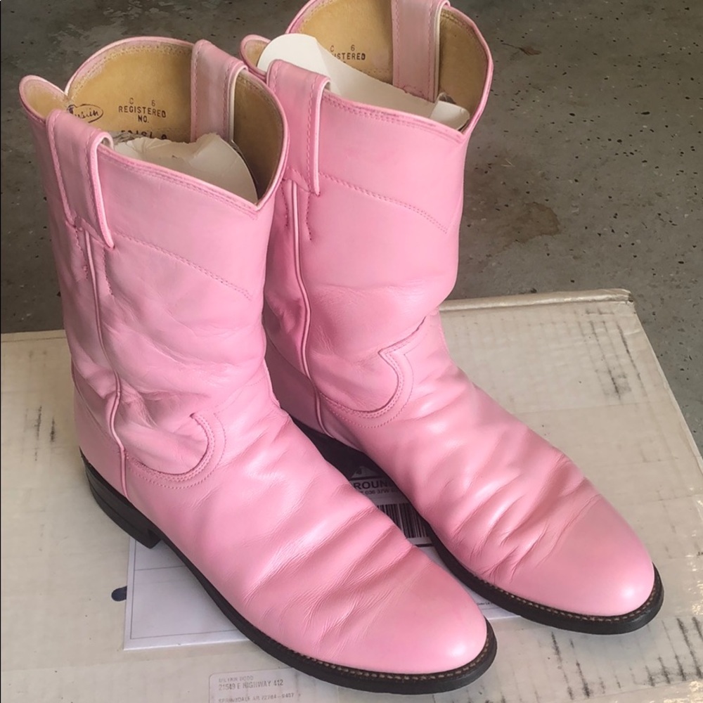 Baby Pink Justin Boots